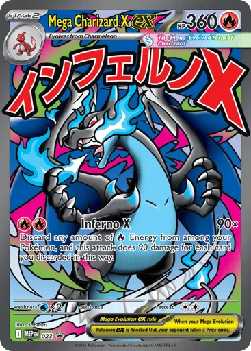 Mega Charizard X ex 023 Mega Evolution Black Star Promos