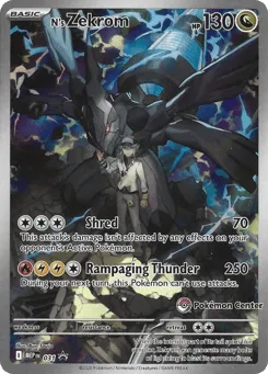 N's Zekrom 031 Pokemon Center Stamp Mega Evolution Black Star Promos