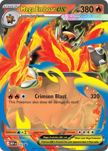 Mega Emboar ex 035 Mega Evolution Black Star Promos