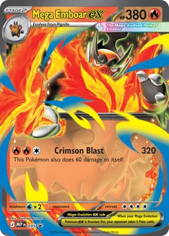 Mega Emboar ex 035 Mega Evolution Black Star Promos