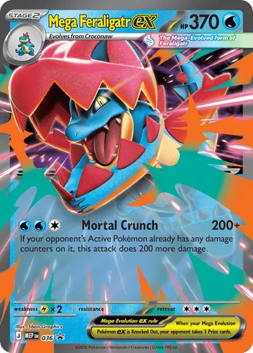 Mega Feraligatr ex 036 Mega Evolution Black Star Promos
