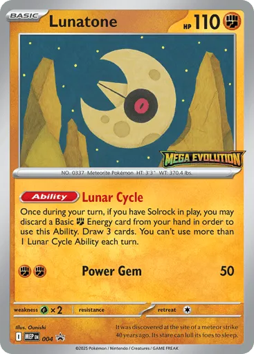 Lunatone 004 Mega Evolution Black Star Promos
