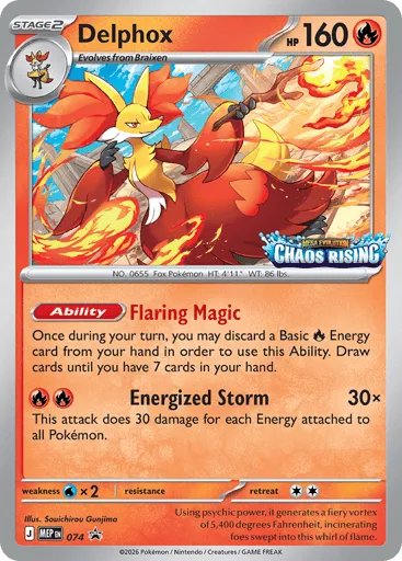 Delphox 074 Mega Evolution Black Star Promos