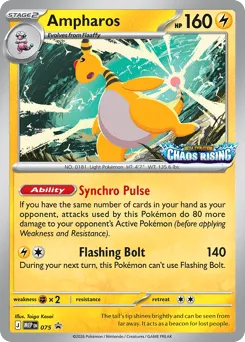 Ampharos 075 Mega Evolution Black Star Promos