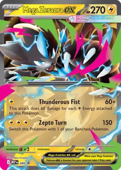 Mega Zeraora ex 089 Mega Evolution Black Star Promos