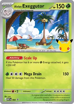 Alolan Exeggutor 094 Mega Evolution Black Star Promos