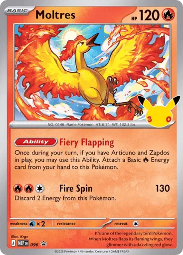 Moltres 096 Mega Evolution Black Star Promos