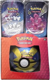 Retail Exclusive Pokémon Paldean Fates Mini Tins + Poké Ball Tin
