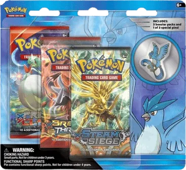 Legendary Birds Pin 3 Pack Blister (Articuno Pin)