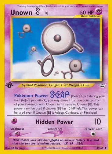 Unown [B] 39/64 Neo Revelation