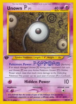 Unown [P] 58/105 Neo Destiny