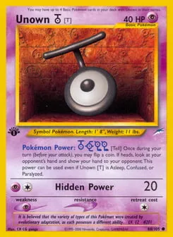 Unown [T] 88/105 Neo Destiny