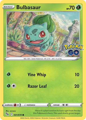 Bulbasaur 001/078 Pokémon GO