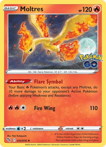 Moltres 012/078 Pokémon GO