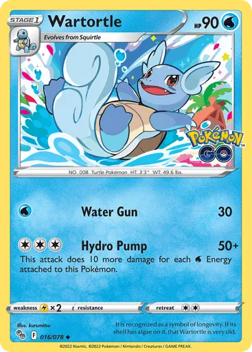 Wartortle 016/078 Pokémon GO