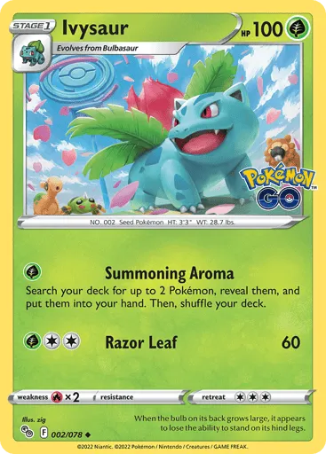 Ivysaur 002/078 Pokémon GO