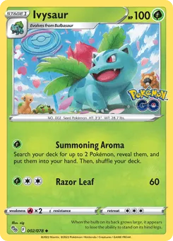 Ivysaur 002/078 Pokémon GO