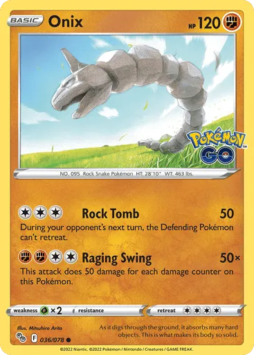 Onix 036/078 Pokémon GO