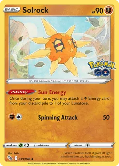 Solrock 039/078 Pokémon GO
