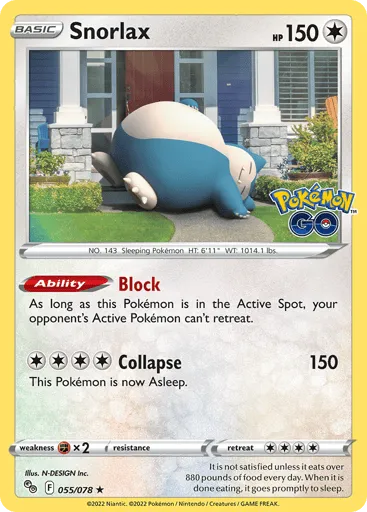 Snorlax 055/078 Pokémon GO