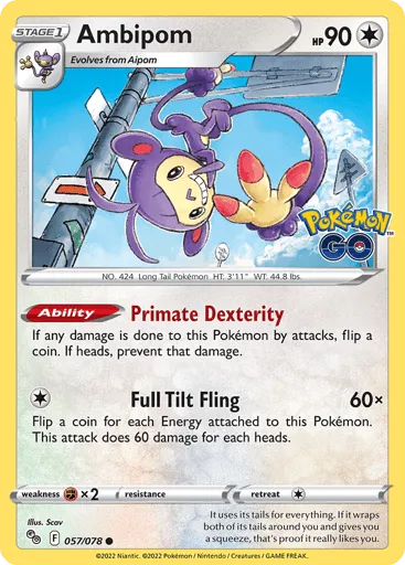 Ambipom 057/078 Pokémon GO