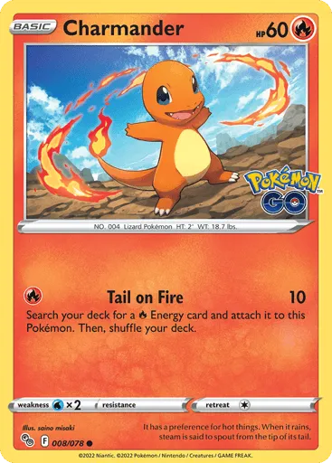 Charmander 008/078 Pokémon GO
