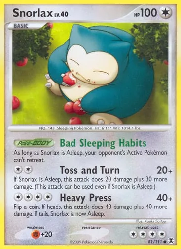 Snorlax 81/111 Rising Rivals