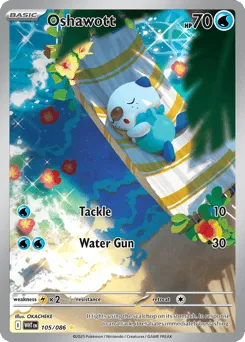 Oshawott 105/086 Holo White Flare