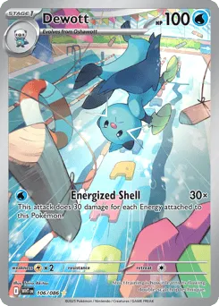 Dewott 106/086 Holo White Flare
