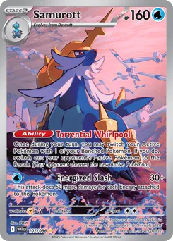 Samurott 107/086 Holo White Flare