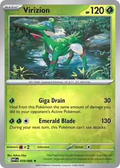 Virizion 010/086 Reverse Holo White Flare