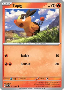 Tepig 011/086 Normal White Flare
