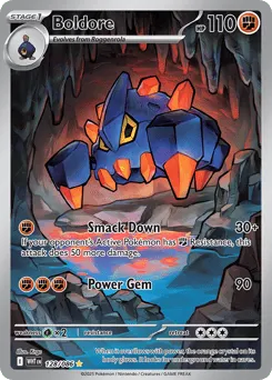 Boldore 128/086 Holo White Flare