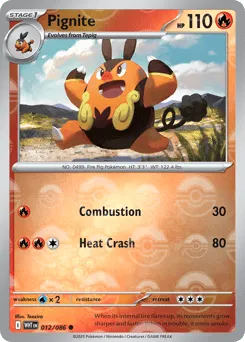 Pignite 012/086 Poké Ball White Flare