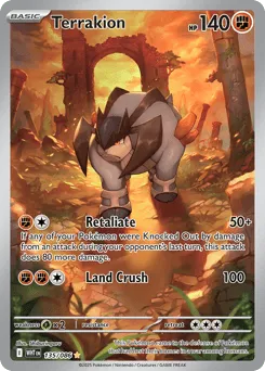 Terrakion 135/086 Holo White Flare