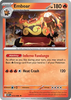 Emboar 013/086 Holo White Flare