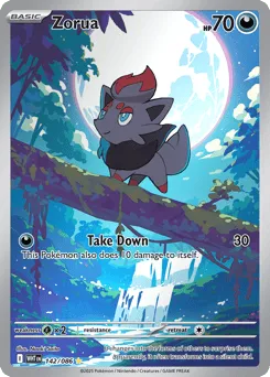 Zorua 142/086 Holo White Flare