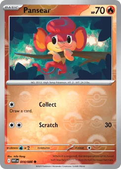 Pansear 014/086 Poké Ball White Flare