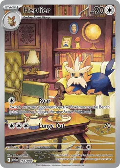 Herdier 155/086 Holo White Flare