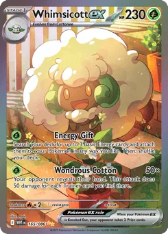 Whimsicott ex 165/086 Holo White Flare