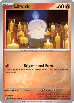 Litwick 016/086 Reverse Holo White Flare