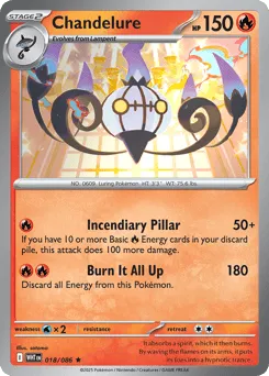 Chandelure 018/086 Holo White Flare