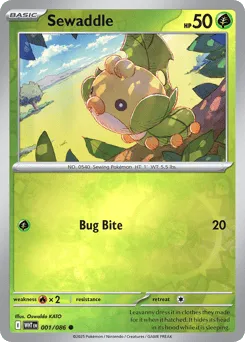 Sewaddle 001/086 Reverse Holo White Flare