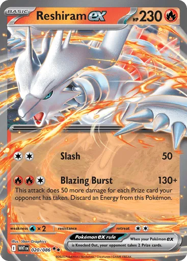 Reshiram ex 020/086 White Flare