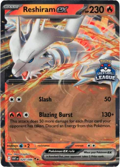 Reshiram ex 020/086 Great Ball League Stamp White Flare
