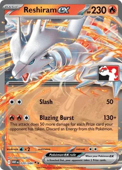 Reshiram ex 020/086 Play Pokemon Stamp Holo White Flare