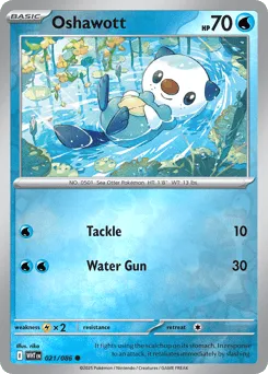 Oshawott 021/086 Reverse Holo White Flare