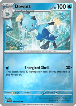 Dewott 022/086 Reverse Holo White Flare