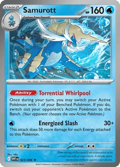 Samurott 023/086 Holo White Flare