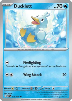 Ducklett 025/086 Normal White Flare